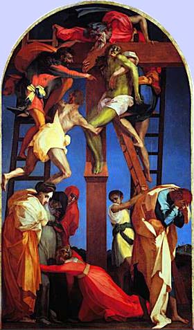 Descent from the Cross by Rosso Fiorentino, 1521